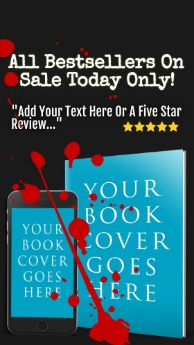 Mystery Template with two book styles, blood splatters and black background from Book Brush