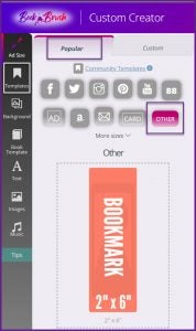 Where to find the bookmark