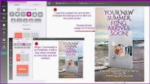 Infographic showing how to convert the vertical Community Template to a Pinterest image
