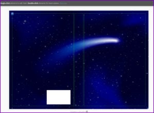 Image of book template covered by shooting star in night sky for L.A. Sartor's paperback spine