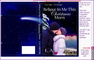 Image of how to align text with Book Brush's eye ball tool