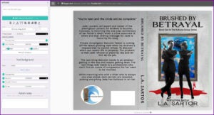 Image of cover for Betrayal of the Trust by L.A. Sartor with infographic on last creation steps