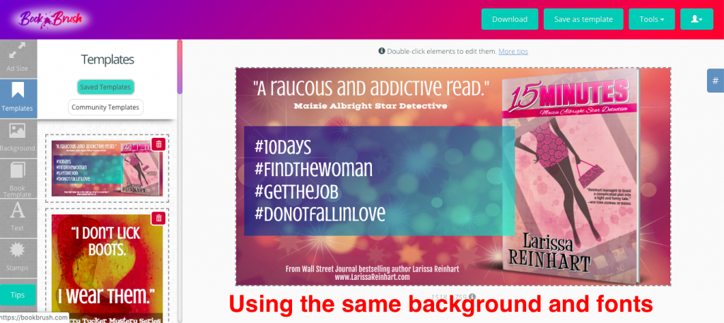 Twitter background and font