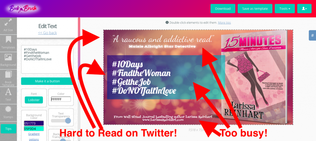 Sample image hard to read