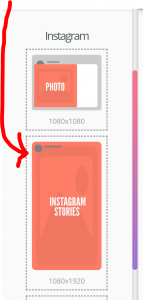 Template for Instagram stories