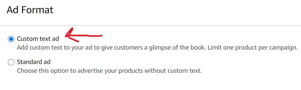 Amazon Custom Text Select
