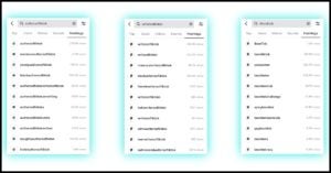 Image of hashtags available for use by authors in TikTok