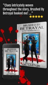L.A.Sartor's Brushed By Betrayal set in a Book Brush Community Template