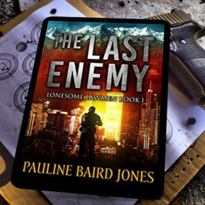Pauline Baird Jones book title is conveyed by the shooting targets behind it