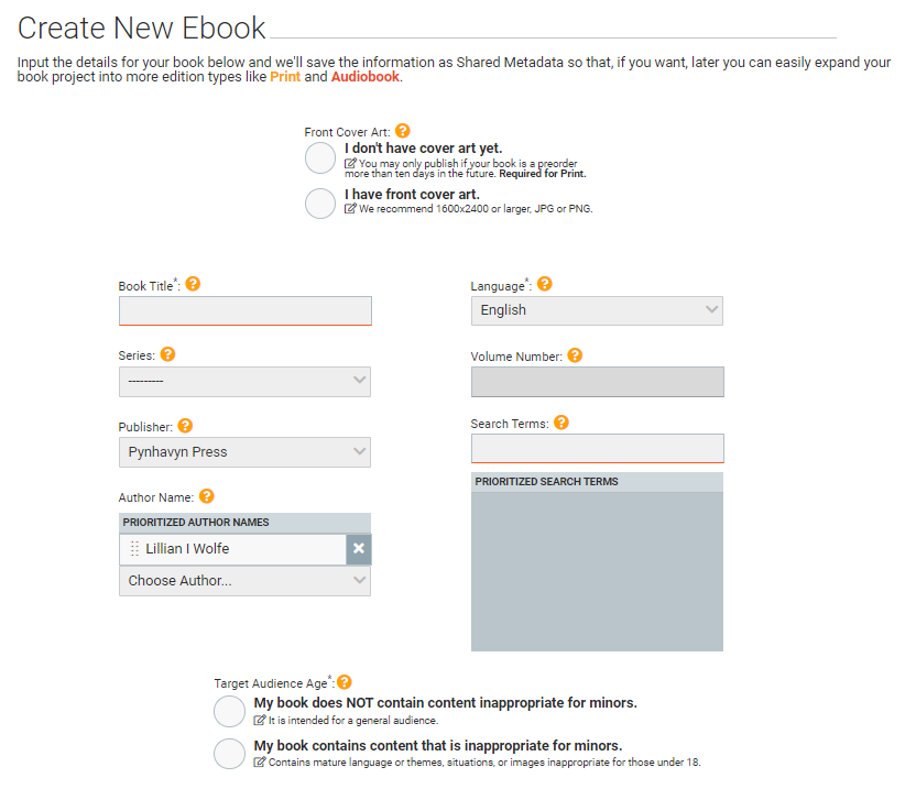 new ebook with draft2digital