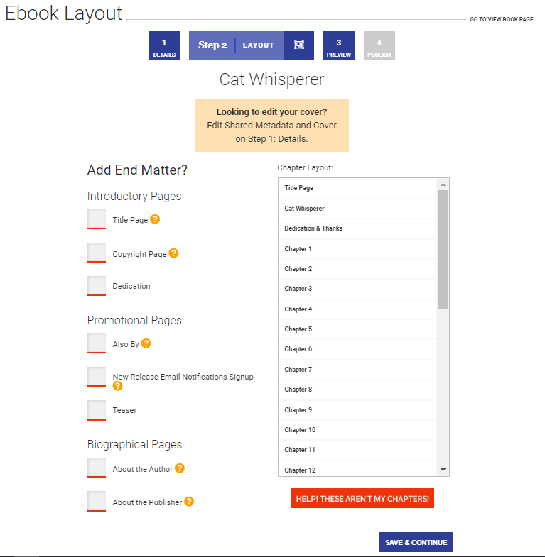 how to layout your ebook in draft2digital