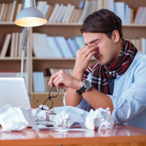 Image of a struggling writer for Christina Kaye's post on 5 key Steps 