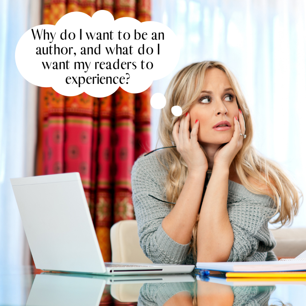 Image of woman asking herself why she wants to be an author