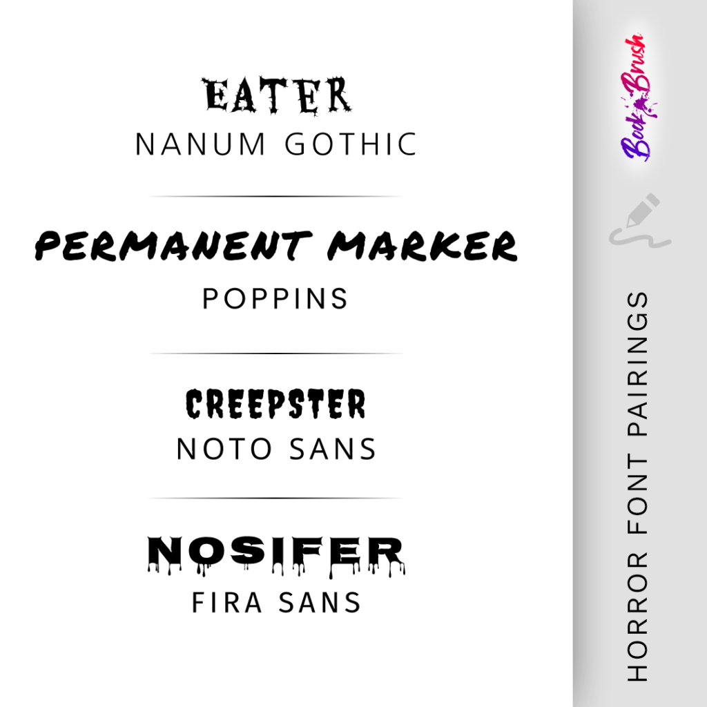 Horror font pairings