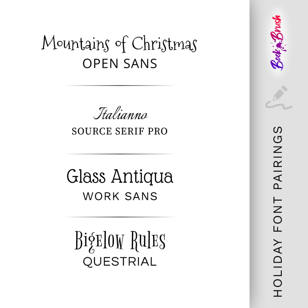 Holiday themed fonts
