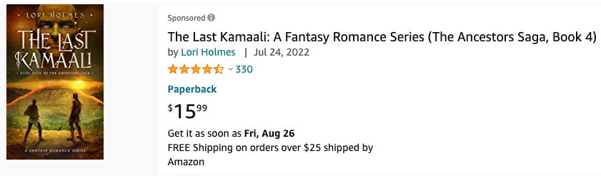 example of Amazon ad for book marketing