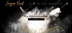 Jane Frost website header