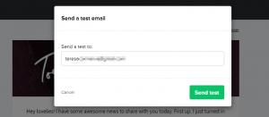 Confirm Send Test