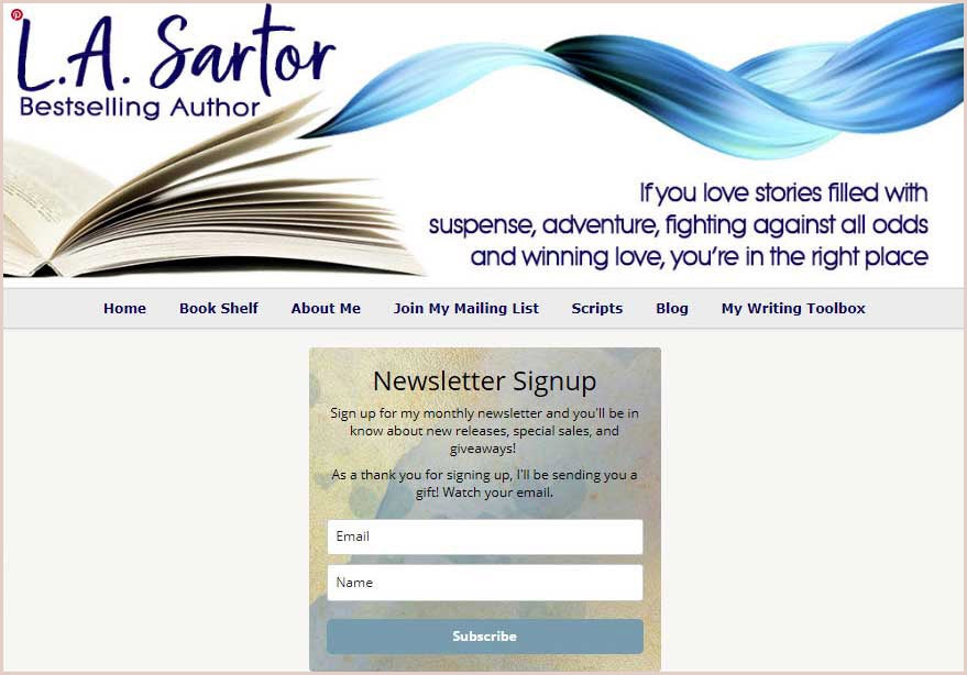 Sartor landing page