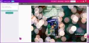 infographic on where to find the eye ball tool in Book Brush