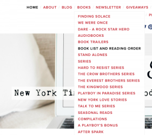 S.L. Scott website menu